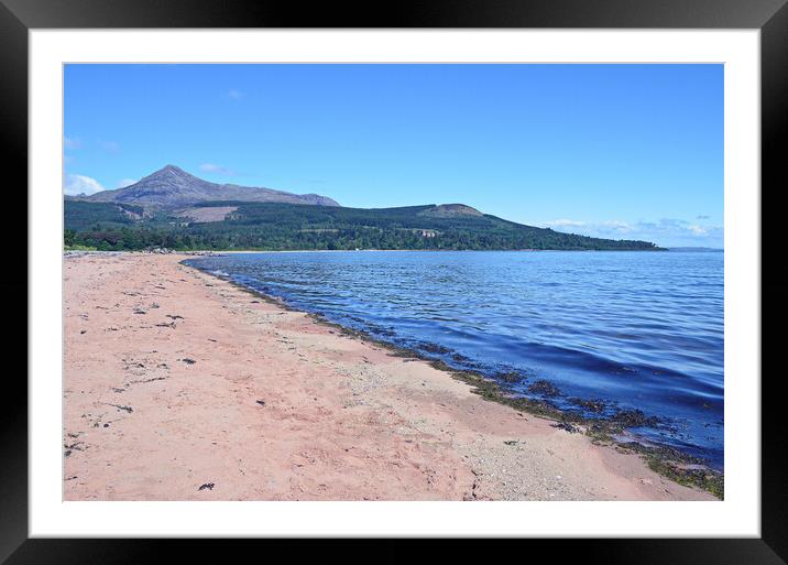 Goat Fell, Arran viewed from Brodick beach Framed Mounted Print by Allan Durward Photography