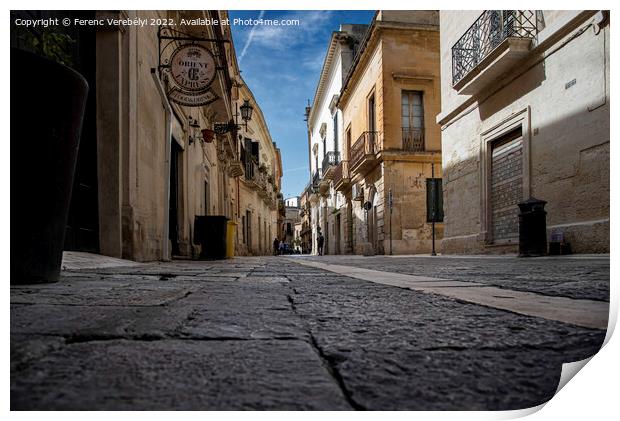 streets of Lecce      Print by Ferenc Verebélyi