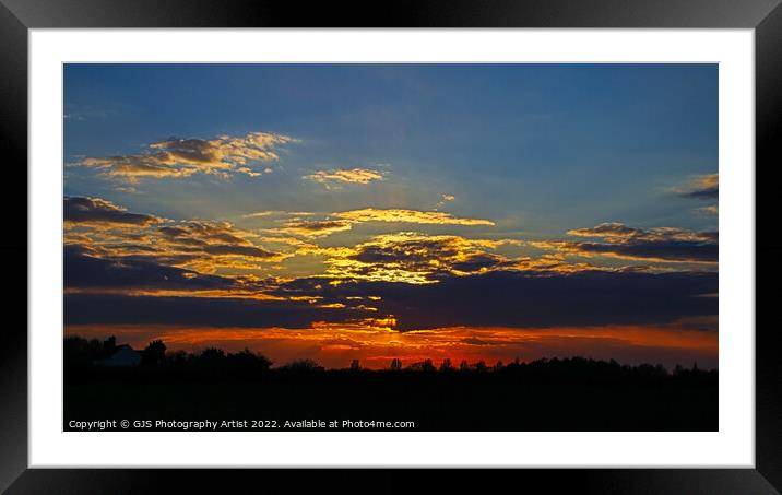 Dereham Sunset Framed Mounted Print by GJS Photography Artist