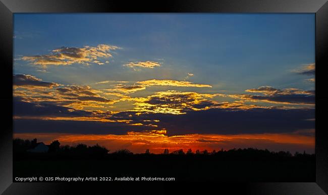 Dereham Sunset Framed Print by GJS Photography Artist