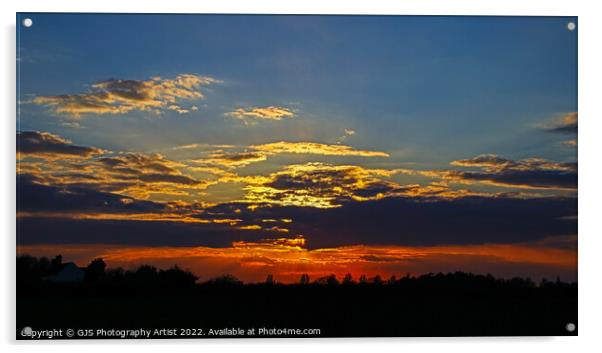 Dereham Sunset Acrylic by GJS Photography Artist