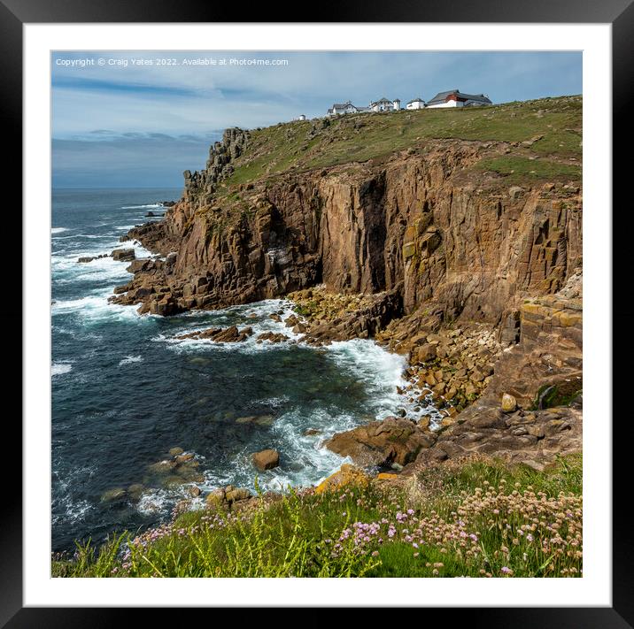 Lands End Cliffs Cornwall Framed Mounted Print by Craig Yates
