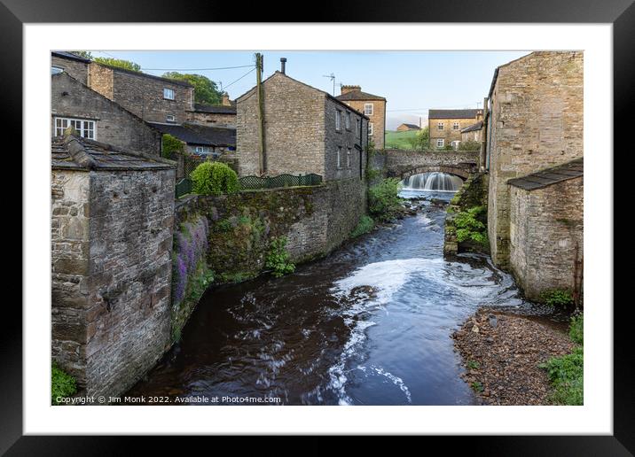 Gayle Beck in Hawes, Yorkshire Dales Framed Mounted Print by Jim Monk
