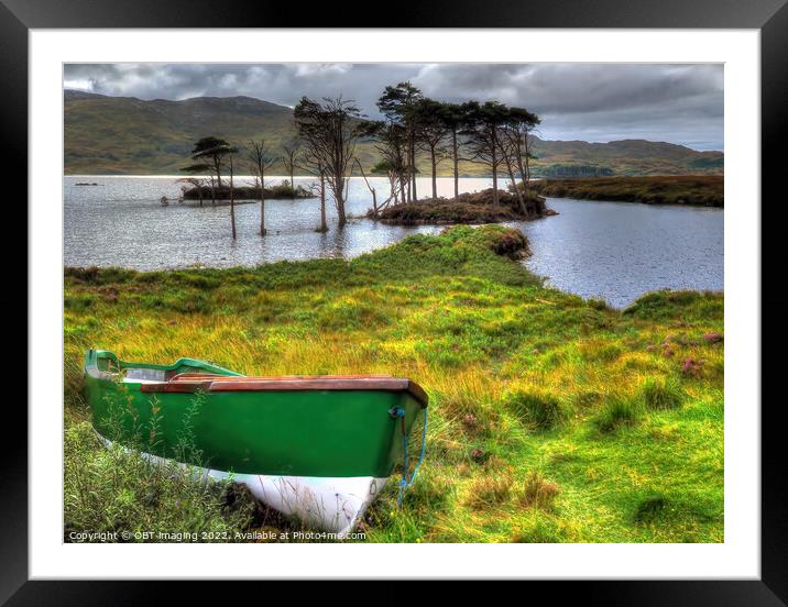 Loch Assynt Lochinver Road North West Scotland Framed Mounted Print by OBT imaging