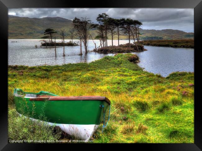 Loch Assynt Lochinver Road North West Scotland Framed Print by OBT imaging