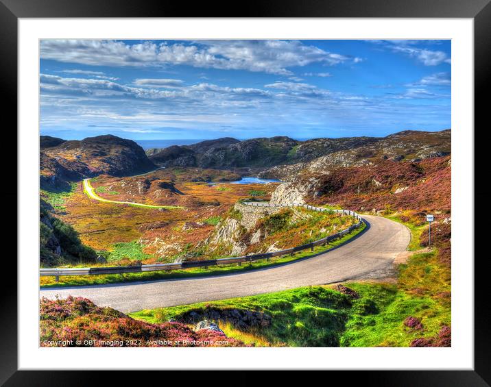 On The North Coast 500 Route Rural Assynt West Coast Highland Scotland Framed Mounted Print by OBT imaging