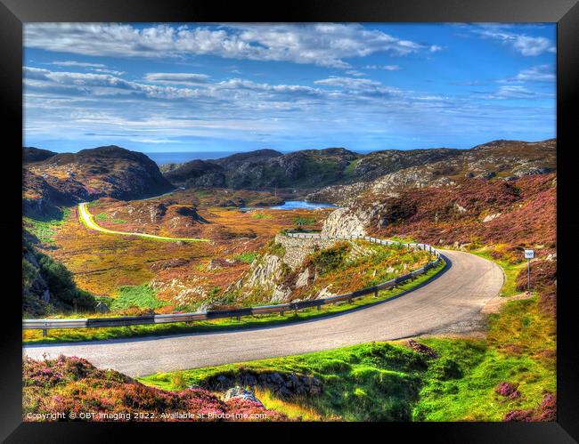 On The North Coast 500 Route Rural Assynt West Coast Highland Scotland Framed Print by OBT imaging