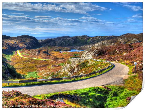 On The North Coast 500 Route Rural Assynt West Coast Highland Scotland Print by OBT imaging