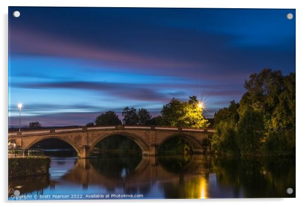 Bewdley Bridge Acrylic by Brett Pearson