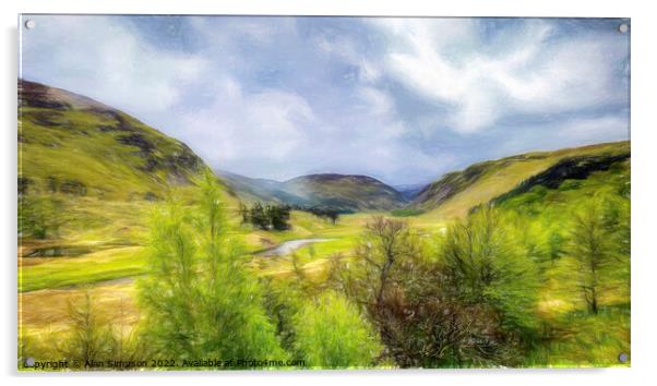 Eagle Valley Scotland (Painted) Acrylic by Alan Simpson