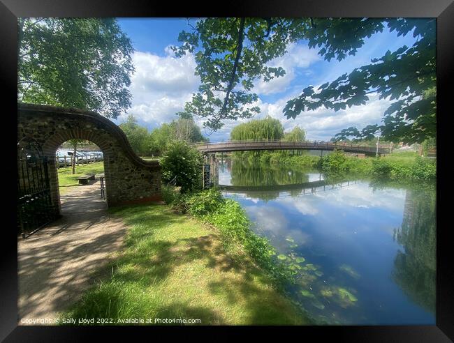 Jarrold Bridge o'er the Wensum, Norwich Framed Print by Sally Lloyd