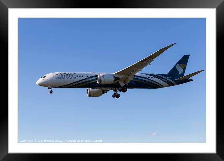 Oman Air Boeing 787-9 Framed Mounted Print by David Pyatt