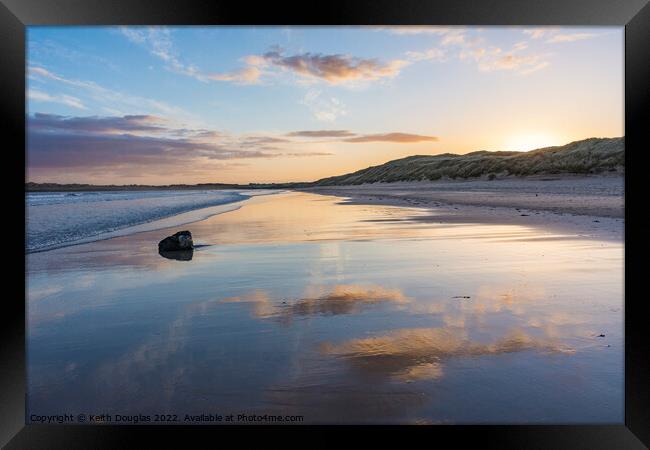 Dunnet Bay at Sunrise Framed Print by Keith Douglas
