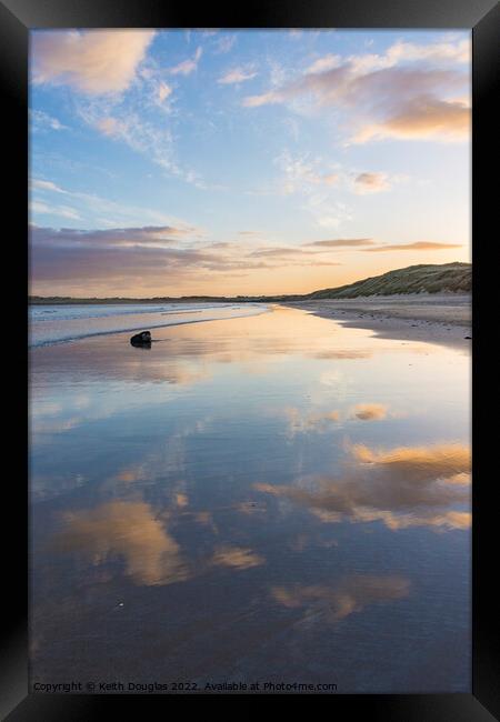Dunnet Bay at Sunrise (portrait) Framed Print by Keith Douglas