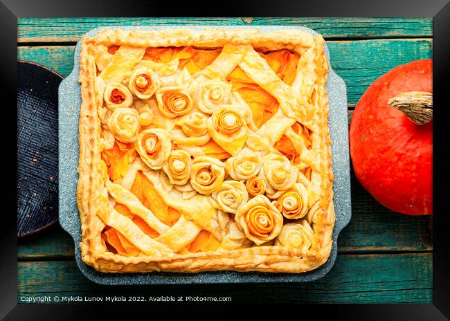 Autumn pumpkin pie Framed Print by Mykola Lunov Mykola