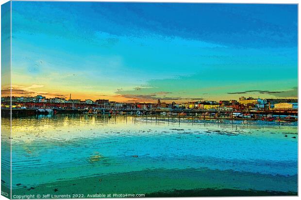 View Towards Ramsgate Harbour and Marina Canvas Print by Jeff Laurents
