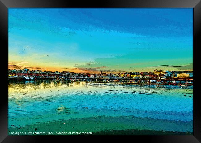 View Towards Ramsgate Harbour and Marina Framed Print by Jeff Laurents