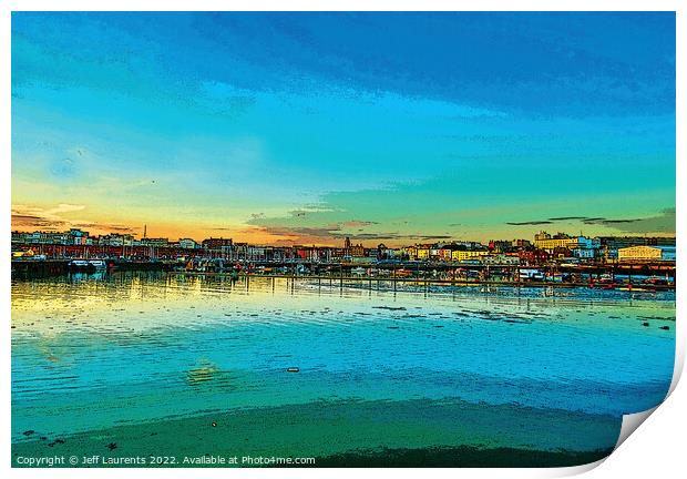 View Towards Ramsgate Harbour and Marina Print by Jeff Laurents