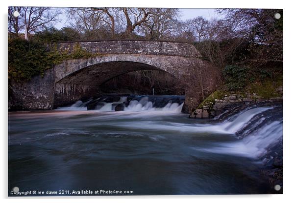 Eggesford weir pool Acrylic by Images of Devon