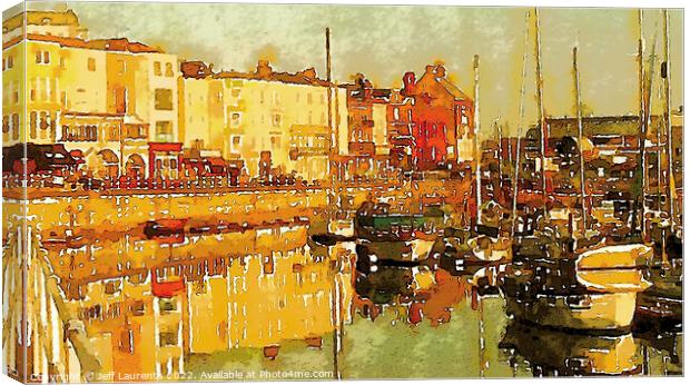 Impression: Ramsgate Royal Harbour Canvas Print by Jeff Laurents