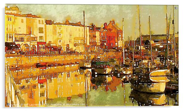 Impression: Ramsgate Royal Harbour Acrylic by Jeff Laurents