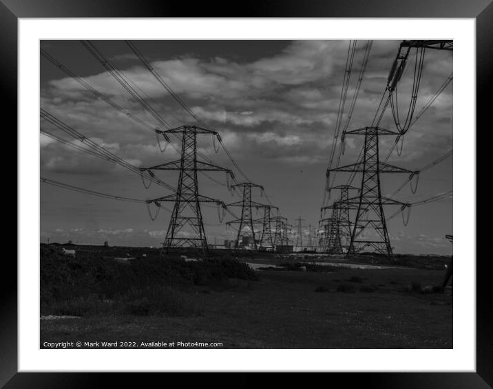 The Grid. Pylonic Irrigation. Framed Mounted Print by Mark Ward