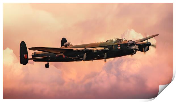 Avro Lancaster Bomber Print by J Biggadike