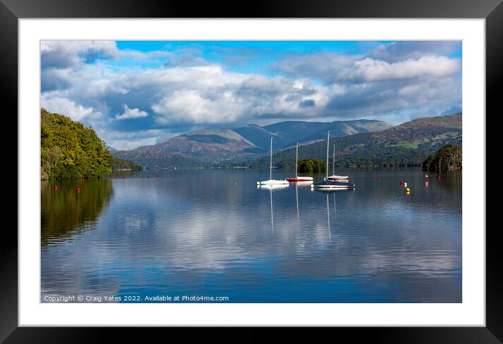Lake Windermere Lake District Framed Mounted Print by Craig Yates