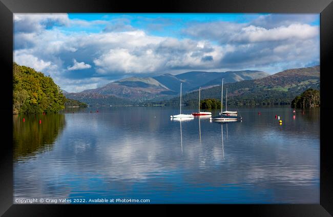 Lake Windermere Lake District Framed Print by Craig Yates
