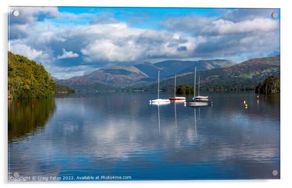 Lake Windermere Lake District Acrylic by Craig Yates