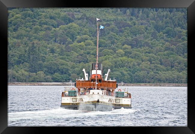 PS Waverley reversing from Brodick pier Framed Print by Allan Durward Photography