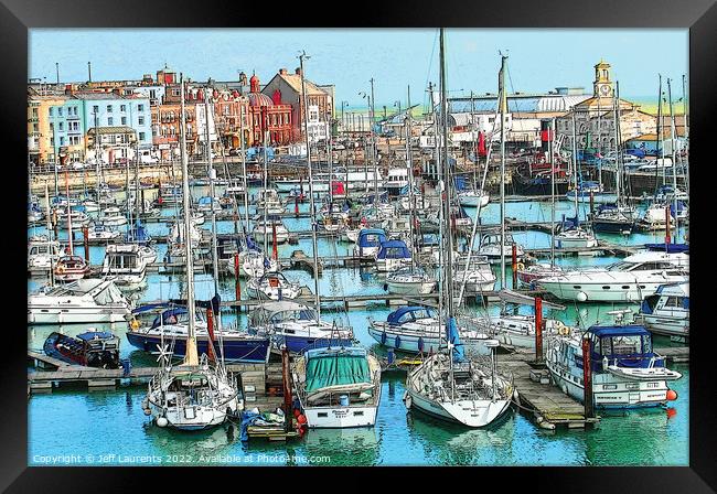 Boats, Ramsgate Royal Harbour Framed Print by Jeff Laurents