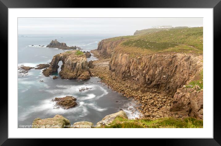 Lands End Cornwall Framed Mounted Print by Craig Yates