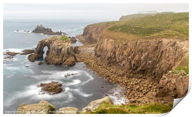 Lands End Cornwall Print by Craig Yates