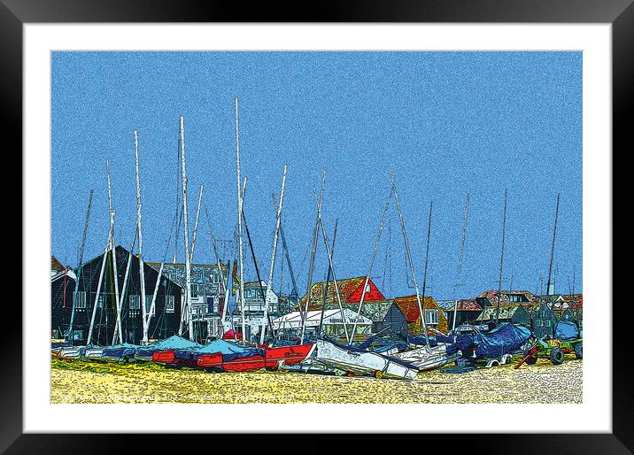 Boats at Whitstable  Framed Mounted Print by Jeff Laurents