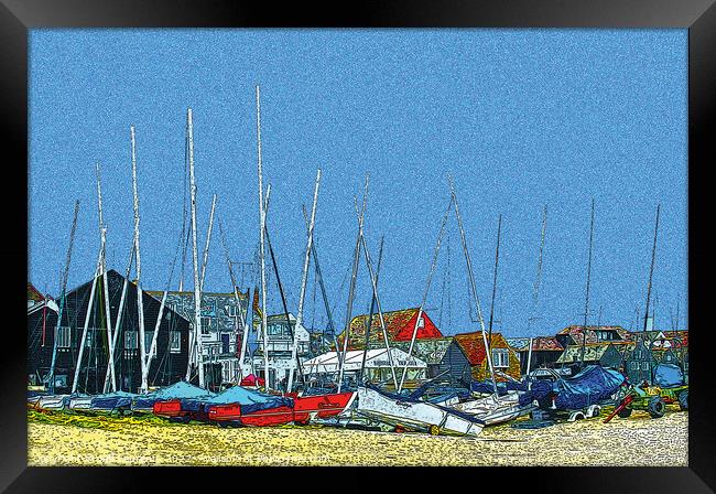 Boats at Whitstable  Framed Print by Jeff Laurents