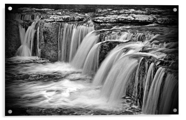 Upper Aysgarth Falls, The Dales Acrylic by Sandi-Cockayne ADPS