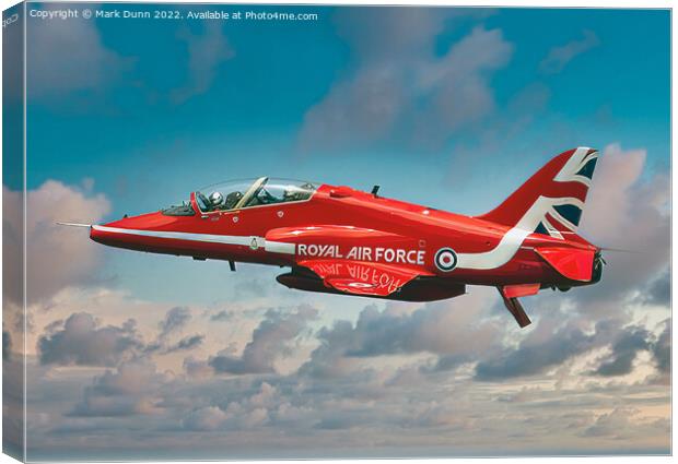 Red Arrow Flying level Canvas Print by Mark Dunn