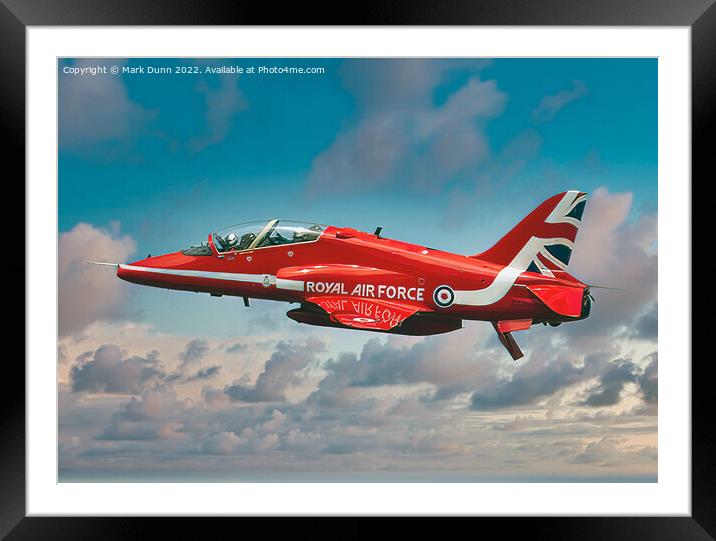 Red Arrow Flying level Framed Mounted Print by Mark Dunn