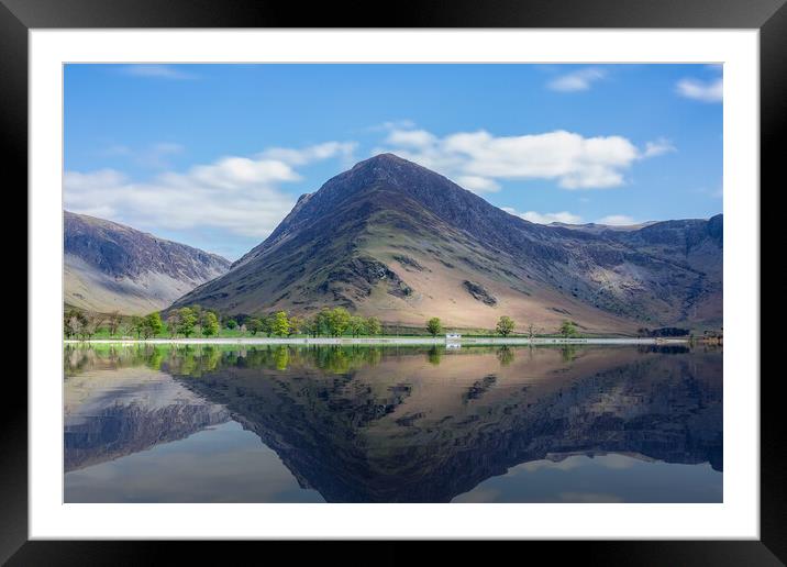 Looking Towards Fleetwith Pike on Buttermere Framed Mounted Print by Roger Green