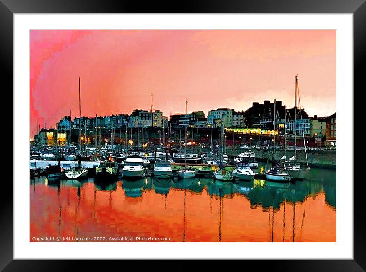 Sunset at Ramsgate Royal Harbour Framed Mounted Print by Jeff Laurents