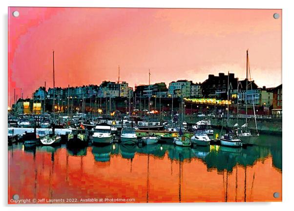 Sunset at Ramsgate Royal Harbour Acrylic by Jeff Laurents