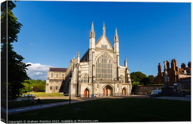 Winchester Cathedral Canvas Print by Graham Prentice