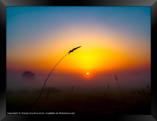 Minimalist Sunrise Framed Print by Maciej Czuchra