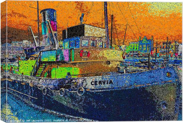The Cervia, at Ramsgate Royal Harbour Canvas Print by Jeff Laurents