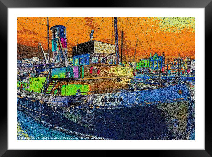 The Cervia, at Ramsgate Royal Harbour Framed Mounted Print by Jeff Laurents