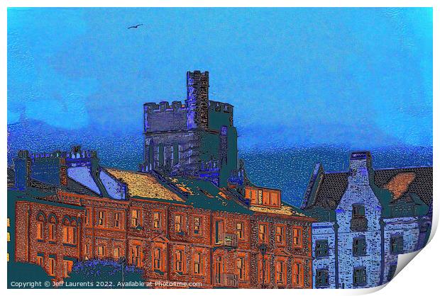 Scene with the Granville Tower, Ramsgate Print by Jeff Laurents