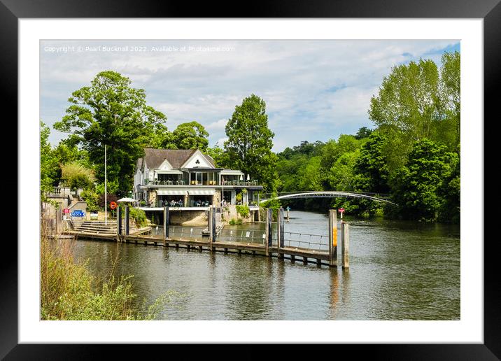 River Thames at Boulters Lock island Maidenhead Framed Mounted Print by Pearl Bucknall