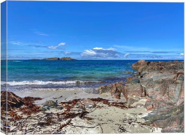 White Beach, Isle of Iona Canvas Print by yvonne & paul carroll