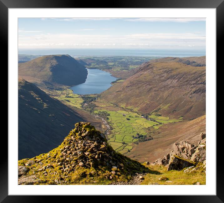 Majestic View of Wast Water and Wasdale Framed Mounted Print by Richard North